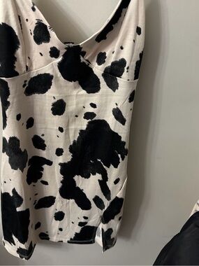 Windsor Black and White Cow Print Mini Dress